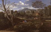 Nicolas Poussin Landscape with Three Men (mk08) USA oil painting artist